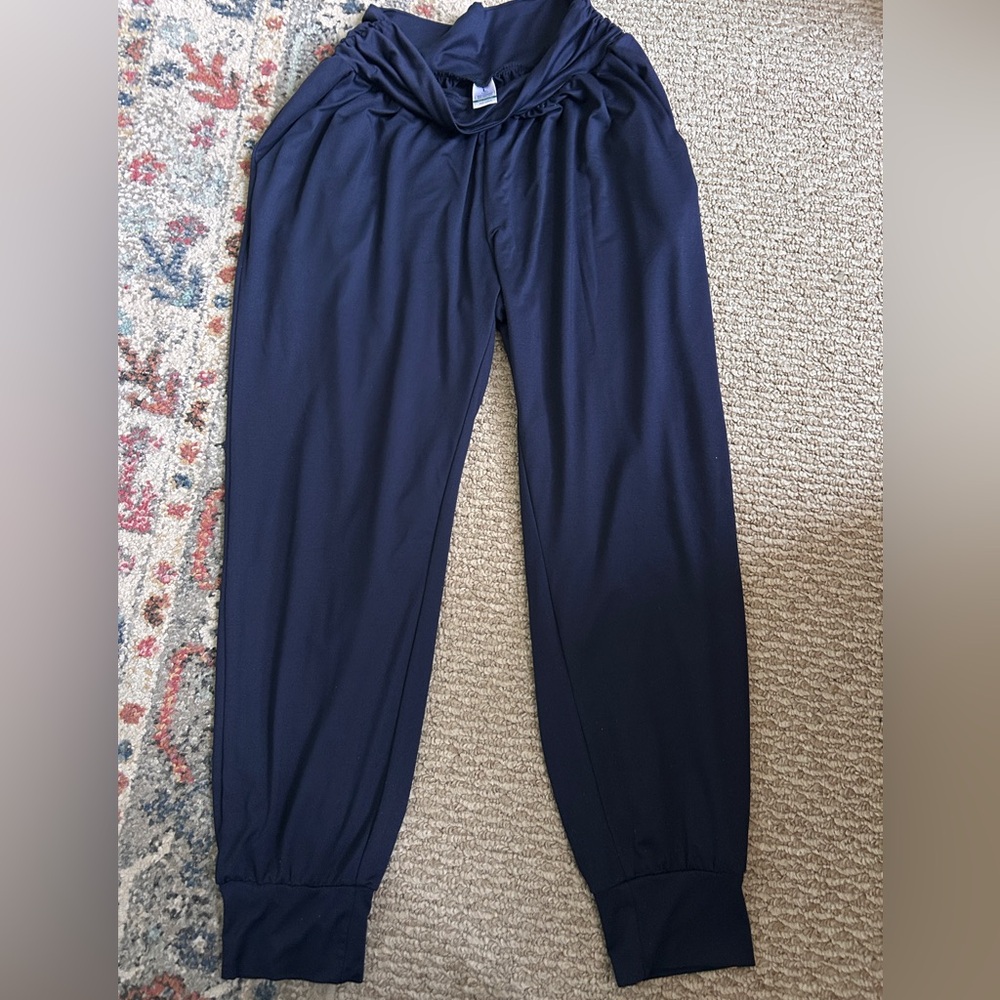 Women’s Ueu joggers blue navy large sweatpants